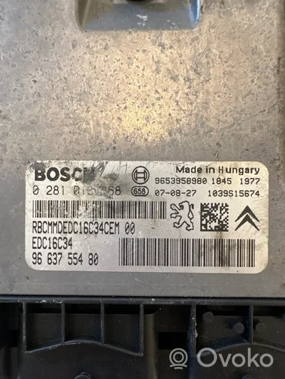 Peugeot 307 Sterownik / Moduł ECU 9663755480