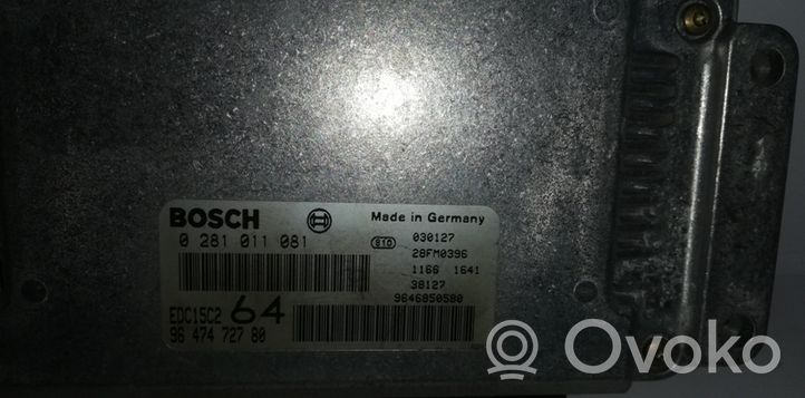 Peugeot 307 Calculateur moteur ECU 9646850580