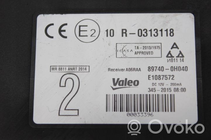 Toyota Aygo AB40 Centralina/modulo chiusura centralizzata portiere 89740-0H040