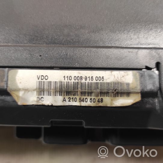 Mercedes-Benz E W210 Tachimetro (quadro strumenti) A2105405048