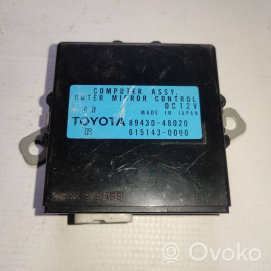 Lexus RX 330 - 350 - 400H Moduł / Sterownik lusterek bocznych 8943048020