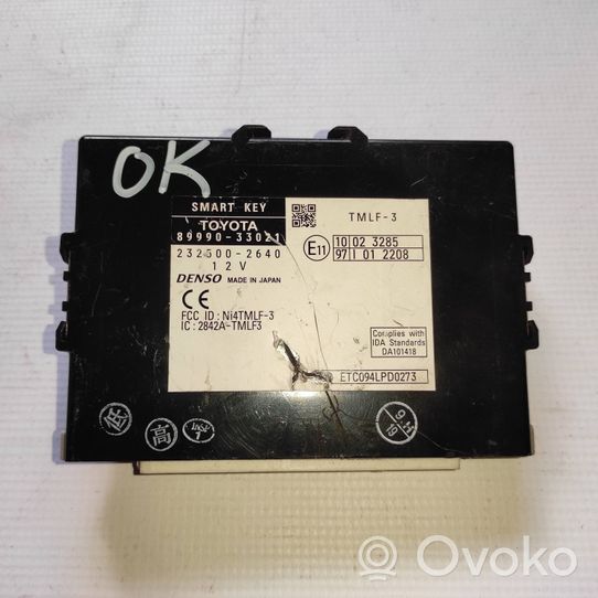 Toyota Camry Module de contrôle sans clé Go 8999033021