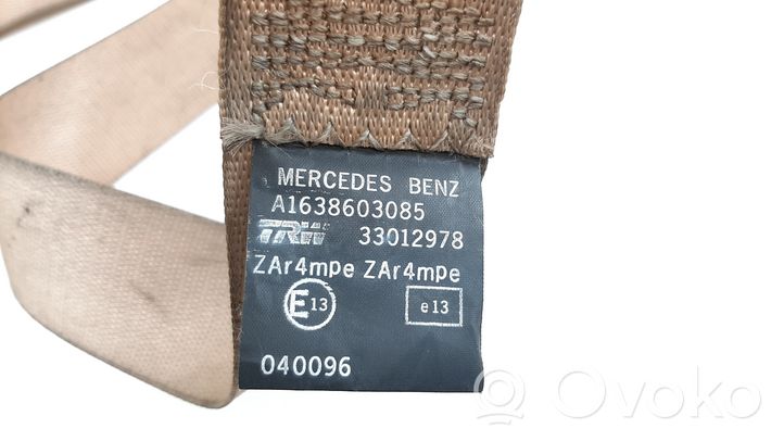 Mercedes-Benz ML W163 Pas bezpieczeństwa fotela przedniego 33012978