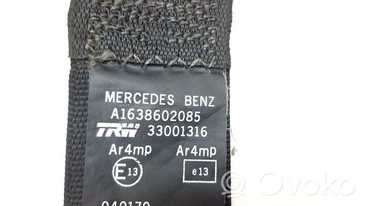 Mercedes-Benz ML W163 Задний ремень безопасности 33001316