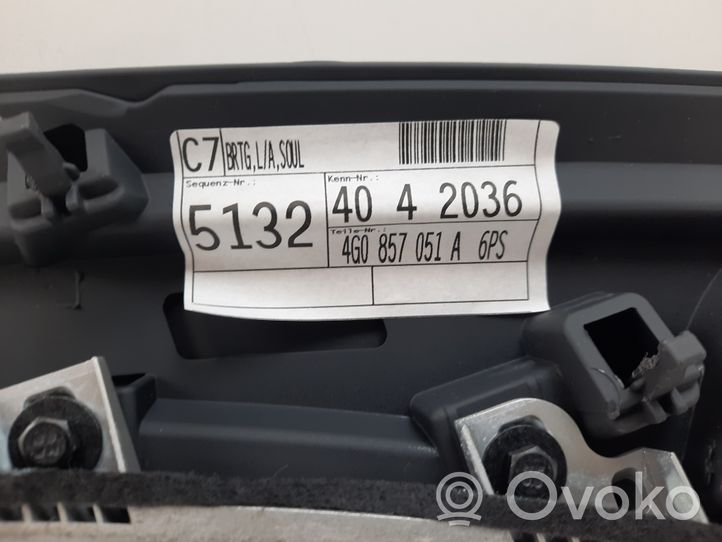 Audi A6 S6 C7 4G Paneļa dekoratīvās apdares vairogs (centrālais) 4G0857051A