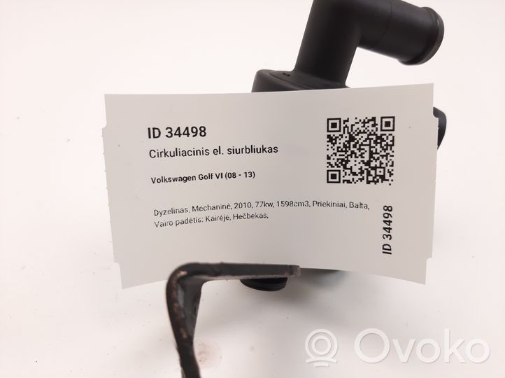 Volkswagen Golf VI Sähköinen jäähdytysnesteen apupumppu 5N0965561A