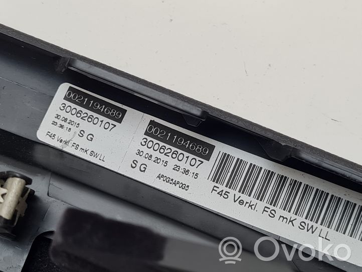 BMW 2 F46 Paneļa dekoratīvās apdares vairogs (apakšējais) 9263359