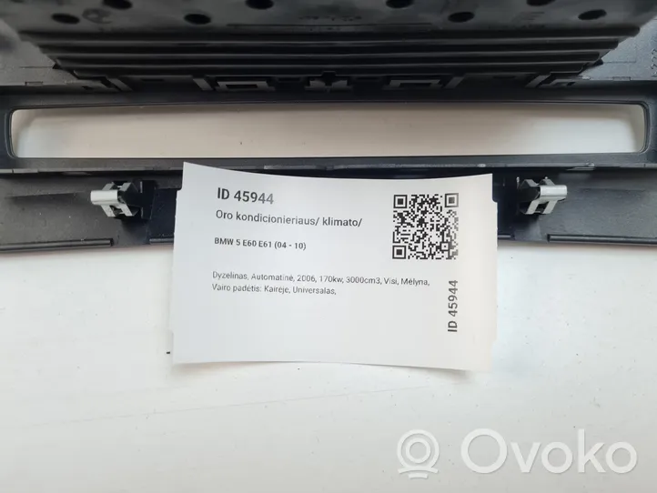 BMW 5 E60 E61 Oro kondicionieriaus/ klimato/ pečiuko valdymo blokas (salone) 6988504