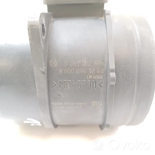 Volkswagen Crafter Mass air flow meter A0000943248