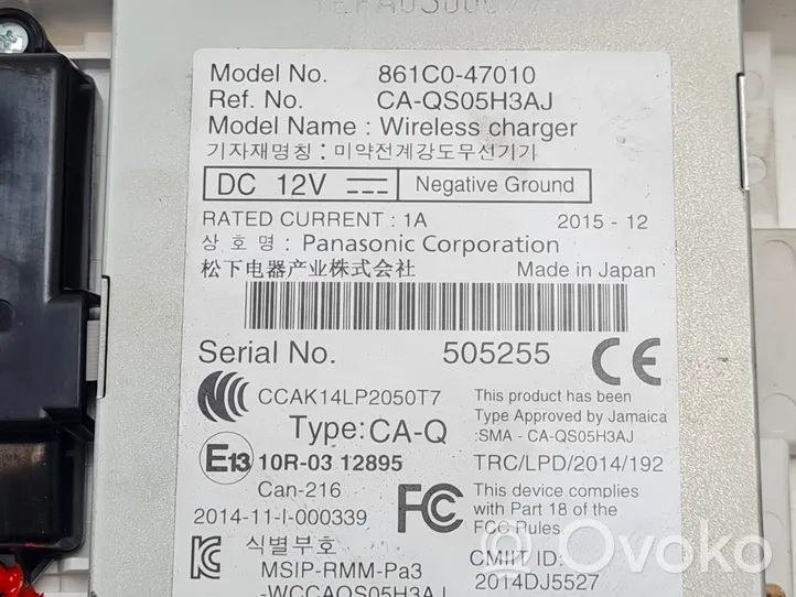 Toyota Prius (XW50) Modulo di ricarica wireless 861C047010