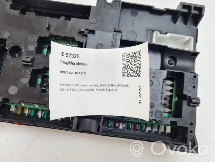 BMW 3 G20 G21 Module de fusibles 8734161