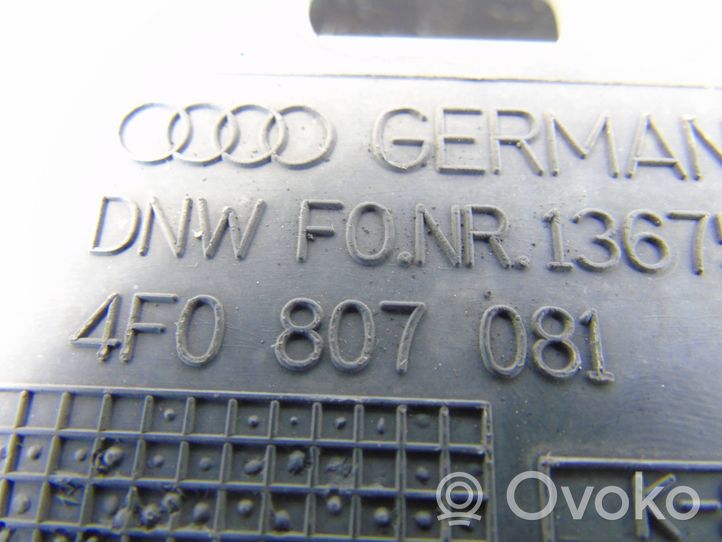 Audi A6 S6 C6 4F Plaque avant support serrure de capot 4F0807081