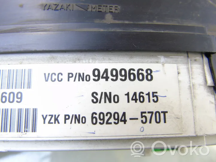 Volvo V70 Velocímetro (tablero de instrumentos) 9499668