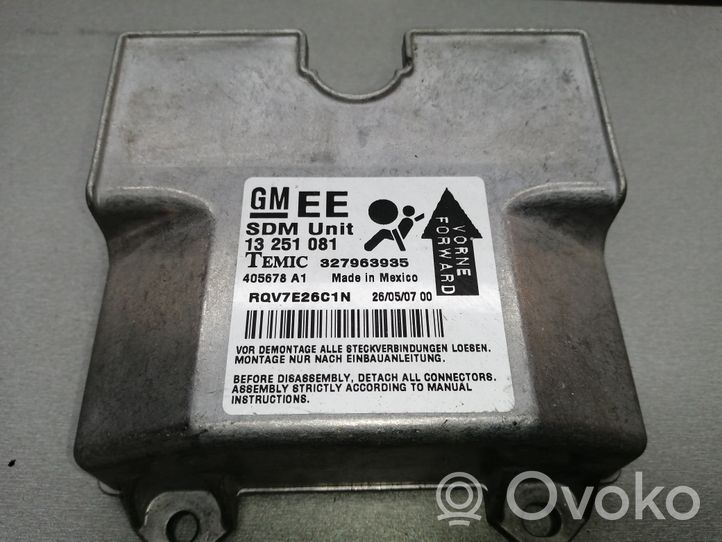 Opel Astra H Turvatyynyn ohjainlaite/moduuli 13251081