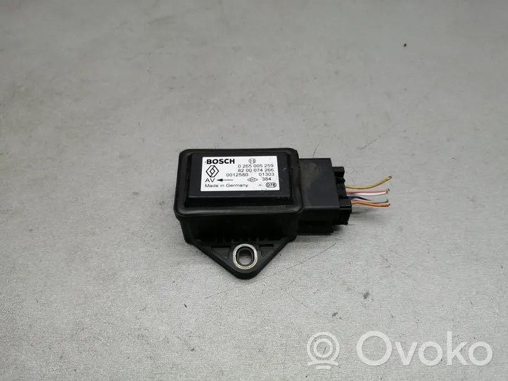 Renault Megane II ESP (elektroniskās stabilitātes programmas) sensors (paātrinājuma sensors) 0265005259