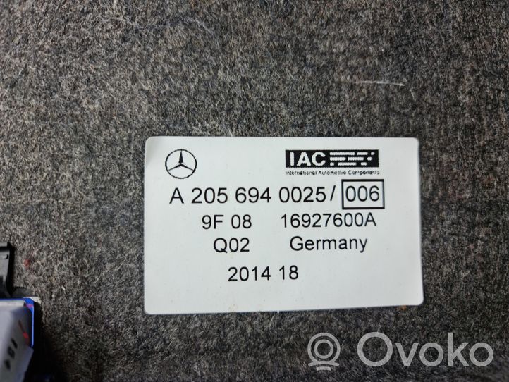 Mercedes-Benz C W205 Verkleidung Abdeckung Heckklappe Kofferraumdeckel A2056940025