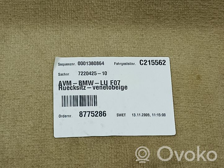 BMW 5 GT F07 Tapis de sol / moquette de cabine arrière 7220425