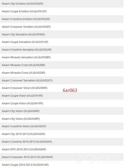 Aixam Crossline Jarrulevyt ja jarrusatulat 6AR028