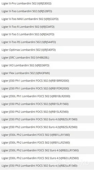 Ligier IXO Autre pièce du moteur 8205122