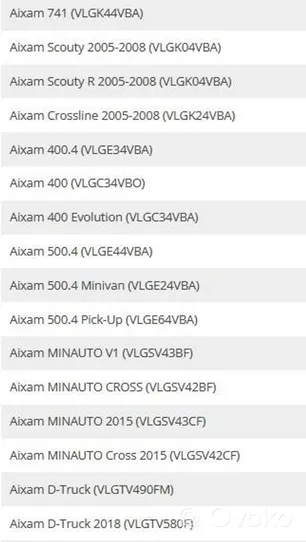 Aixam A721 muu moottorin osa 1758099050