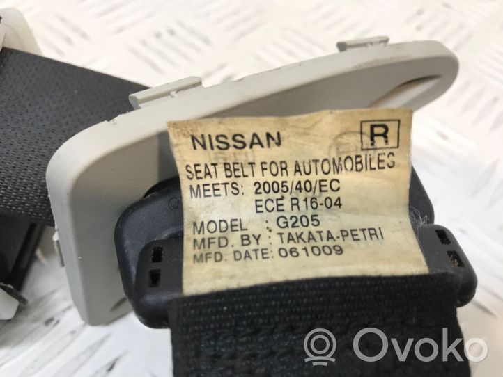 Nissan Qashqai+2 Kolmannen istuinrivin turvavyö 89844EY10A