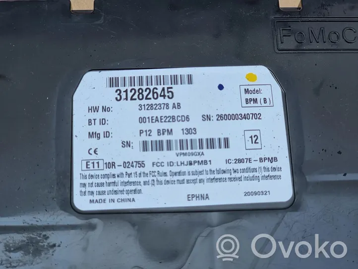 Volvo C30 Module unité de contrôle Bluetooth 31282645