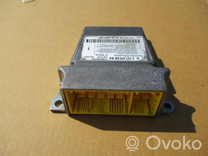 Mercedes-Benz S W221 Module de contrôle airbag A2218702993