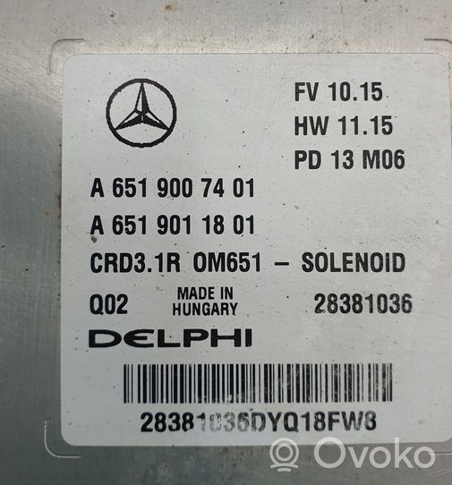 Mercedes-Benz GLK (X204) Sterownik / Moduł ECU A6519007401