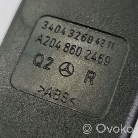 Mercedes-Benz GLK (X204) Klamra przedniego pasa bezpieczeństwa A2048602469