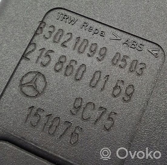 Mercedes-Benz SL R230 Etuistuimen turvavyön solki 2158600169