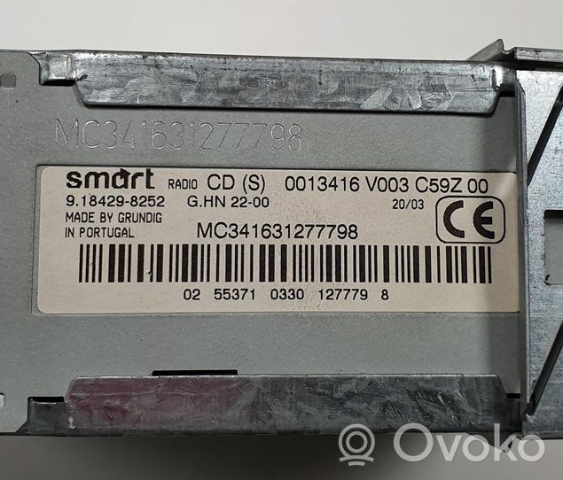 Smart ForTwo I Unité principale radio / CD / DVD / GPS 0013416V003