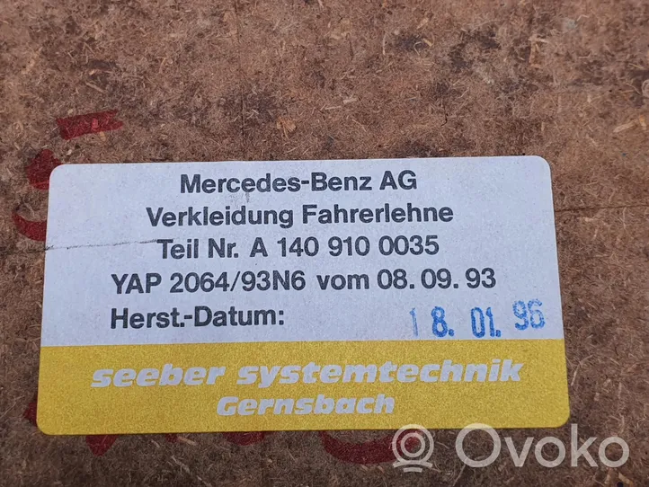 Mercedes-Benz S W140 Sedynės apdaila A1409100035