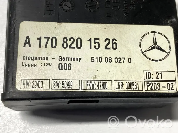 Mercedes-Benz SLK R170 Hälytyksen ohjainlaite/moduuli 