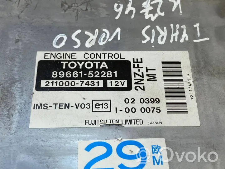 Toyota Yaris Verso Sterownik / Moduł ECU 2110007431