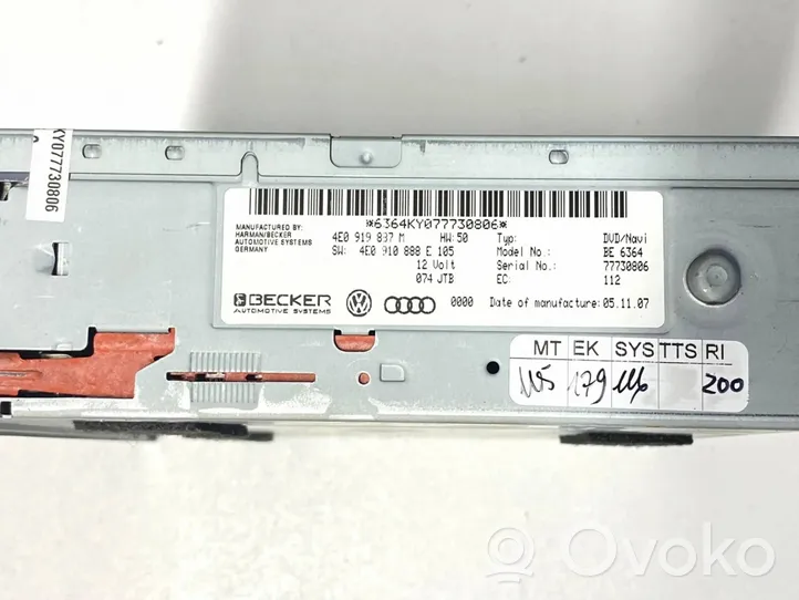 Audi A6 Allroad C6 Unité / module navigation GPS 4E0910888E