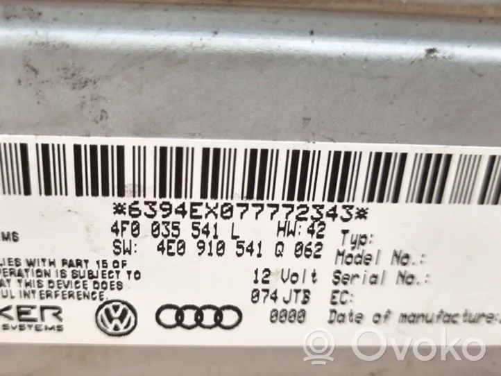 Audi A6 S6 C6 4F Radio / CD/DVD atskaņotājs / navigācija 4E0910541Q
