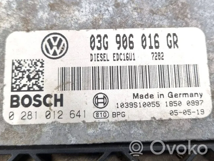 Volkswagen Golf Plus Komputer / Sterownik ECU i komplet kluczy 0281012641