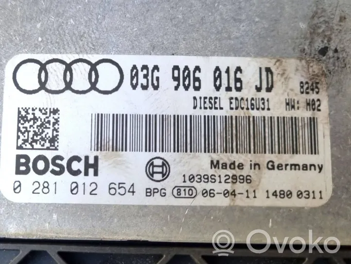 Audi A4 S4 B7 8E 8H Engine ECU kit and lock set 0281012654