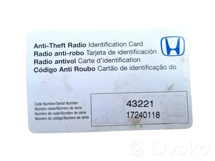 Honda CR-V Radio / CD/DVD atskaņotājs / navigācija CQ-MH8671G