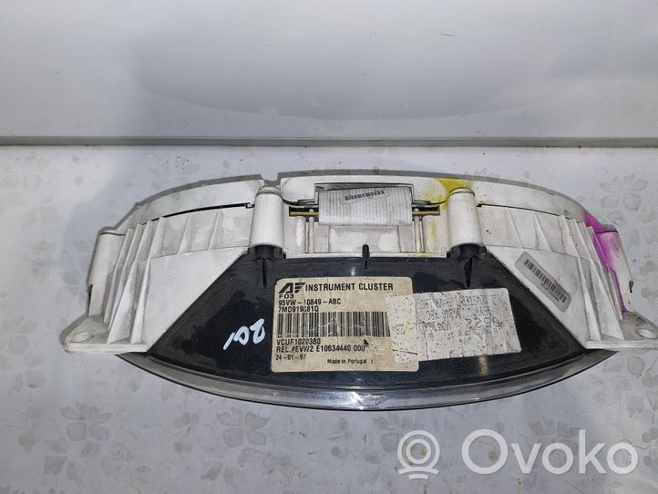 Volkswagen Sharan Tachimetro (quadro strumenti) 95VW10849ABC