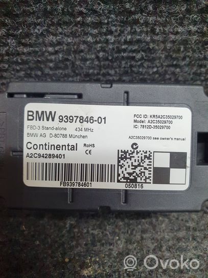 BMW 3 F30 F35 F31 Module unité de contrôle d'antenne 9397846