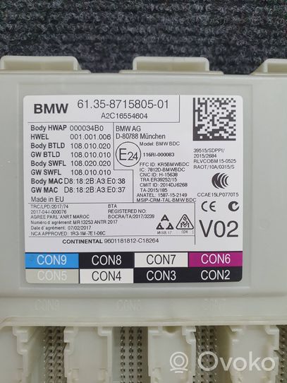 BMW 5 G30 G31 Komputer / Sterownik ECU i komplet kluczy 9894915