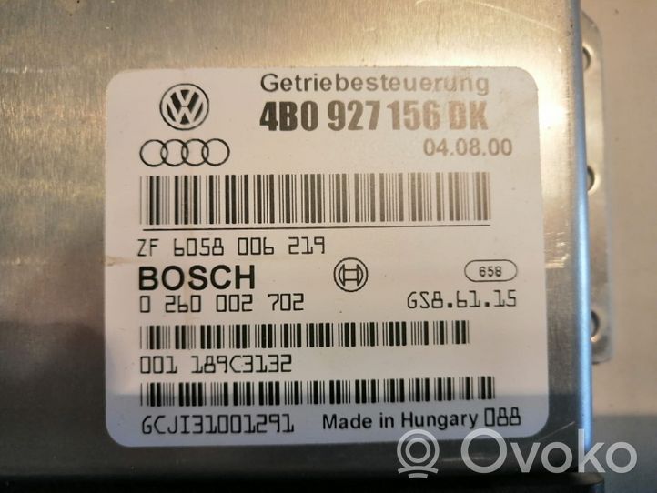 Audi A6 S6 C5 4B Vaihdelaatikon ohjainlaite/moduuli 4B0927156DK