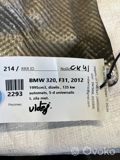 BMW 3 F30 F35 F31 Pakokaasulämmön lämpökilpi 7241756