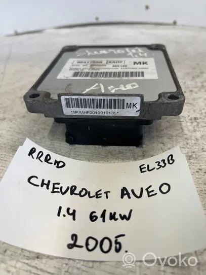 Chevrolet Aveo Calculateur moteur ECU 96417550