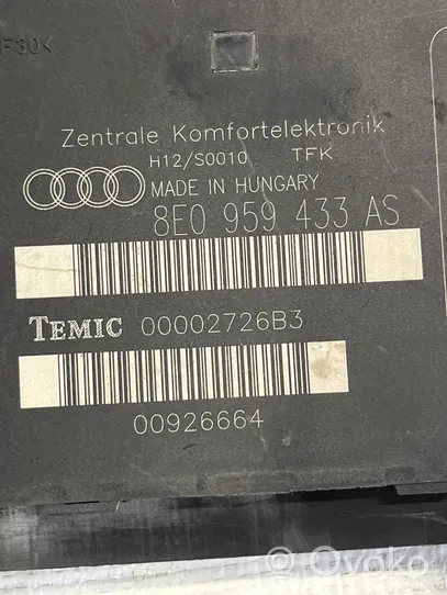 Audi A4 S4 B6 8E 8H Mukavuusmoduuli 8E0959433AS