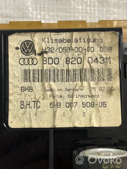 Audi A4 S4 B6 8E 8H Panel klimatyzacji 8D0820043M