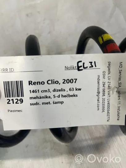 Renault Clio III Ressort hélicoïdal arrière 