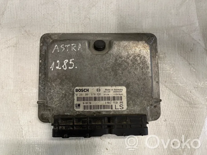 Opel Astra H Engine control unit/module 90589736