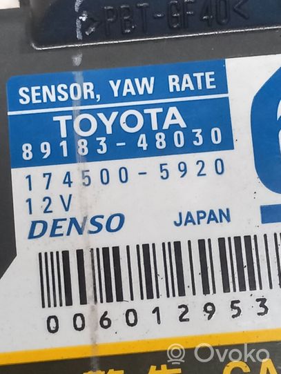 Toyota Prius (XW30) Sensore di imbardata accelerazione ESP 8918348030